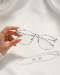 Nisalume Daytime Blue Light Blocking Glasses – Clear Silver Frame