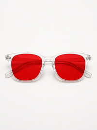 Blue Light Blocking Glasses – Nisalume Night, Clear Frame, Red Lens