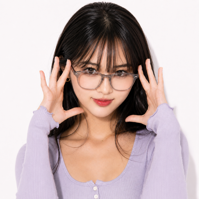 Blue Light Blocking Glasses - Computer Screen Gaming Study Eye Strain - Round Grey
